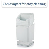 Minky white plastic utensil caddy with knife slots - British product