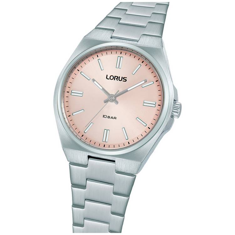 Lorus watch pale pink sunray dial 34mm - British product