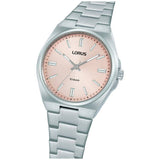 Lorus watch pale pink sunray dial 34mm - British product