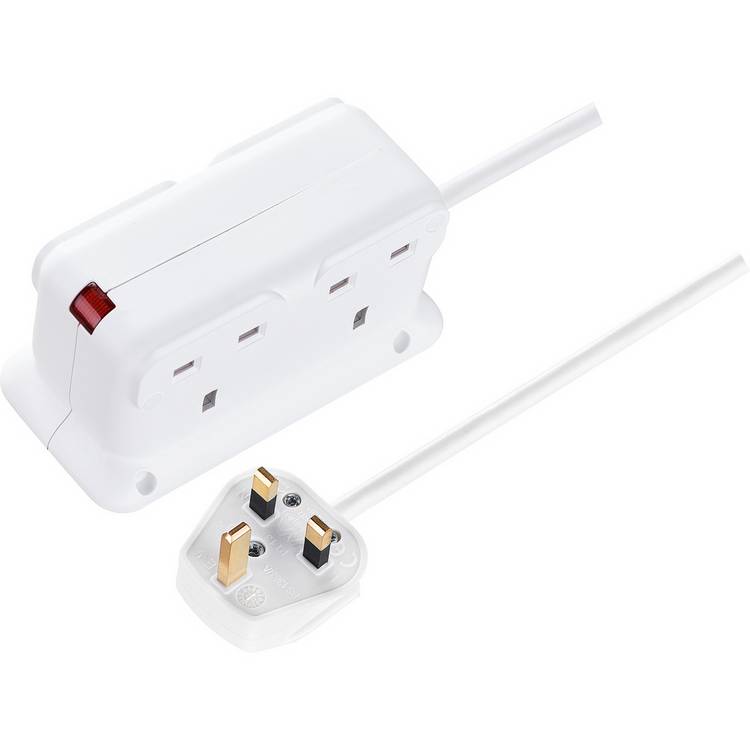Masterplug 4 socket extension lead 1m, UK version