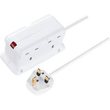 Masterplug 4 socket extension lead 1m, UK version