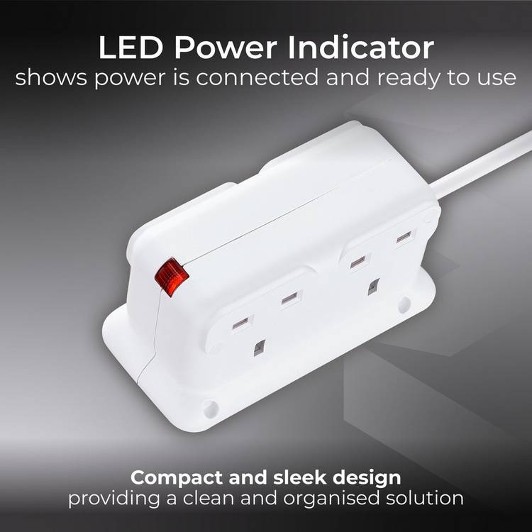 Masterplug 4 socket extension lead 1m, UK version