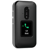 Doro Leva E30 4G clamshell phone black and white, imported from the UK