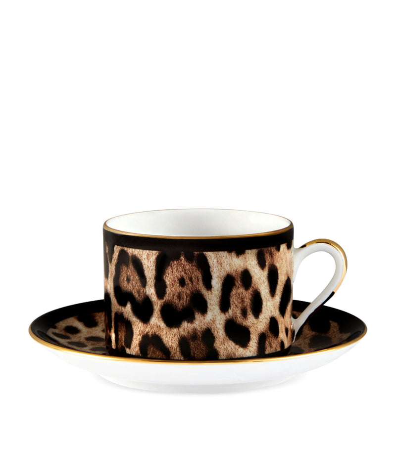 Dolce&Gabbana Casa Leopardo teacup and saucer set - British product