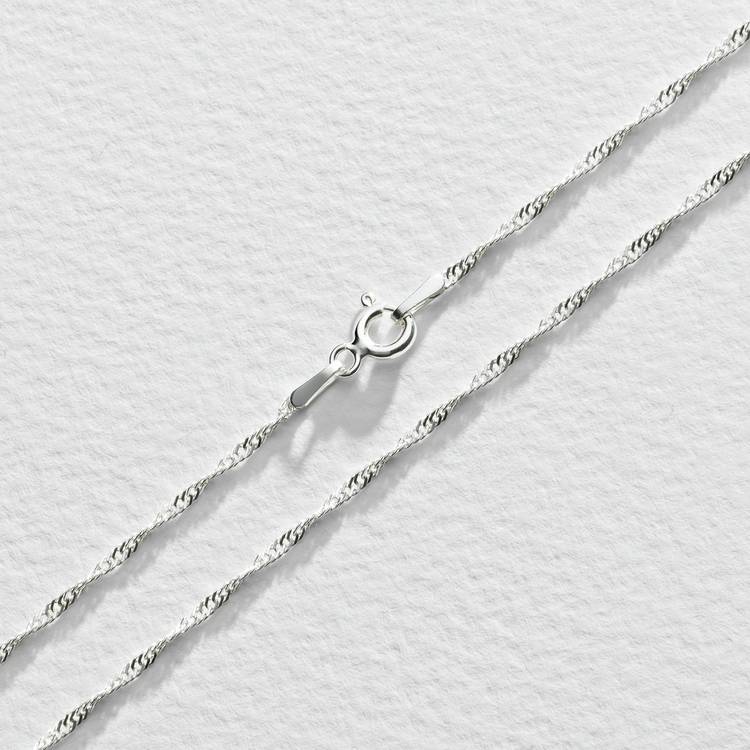 Revere sterling silver Singapore chain 18 inch, imported from the UK