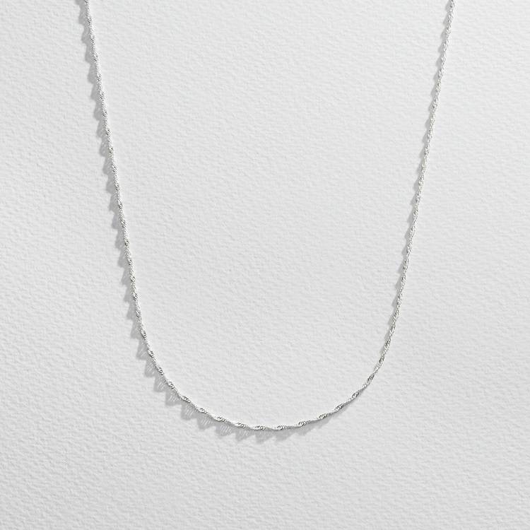 Revere sterling silver Singapore chain 18 inch, imported from the UK