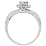 Revere 9ct white gold cubic zirconia engagement ring, imported from the UK