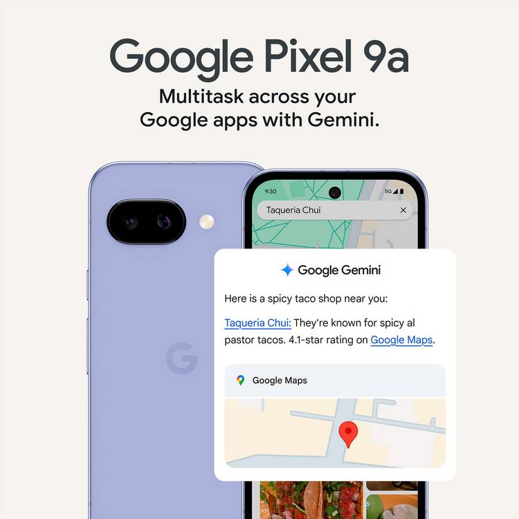 Google Pixel 9a smartphone Obsidian 128GB (British brand)