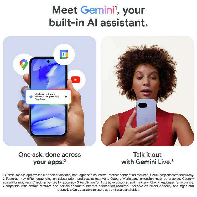 Google Pixel 9a smartphone Obsidian 128GB (British brand)