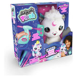 Airbrush unicorn plush toy with light-up horn, imported from the UK