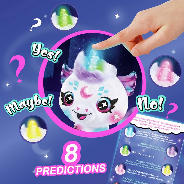 Airbrush unicorn plush toy with light-up horn, imported from the UK