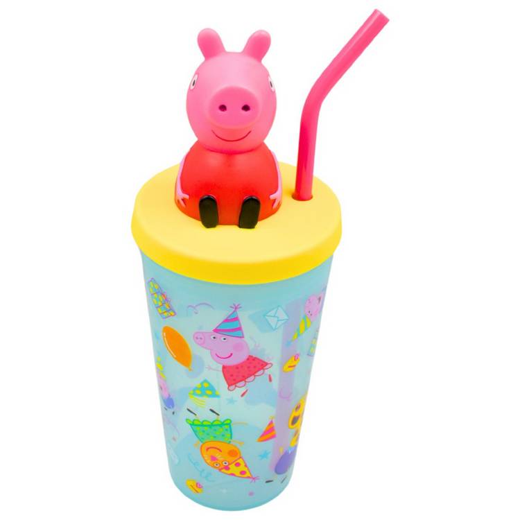 Hox Peppa Pig 3D travel tumbler 450ml (British brand)