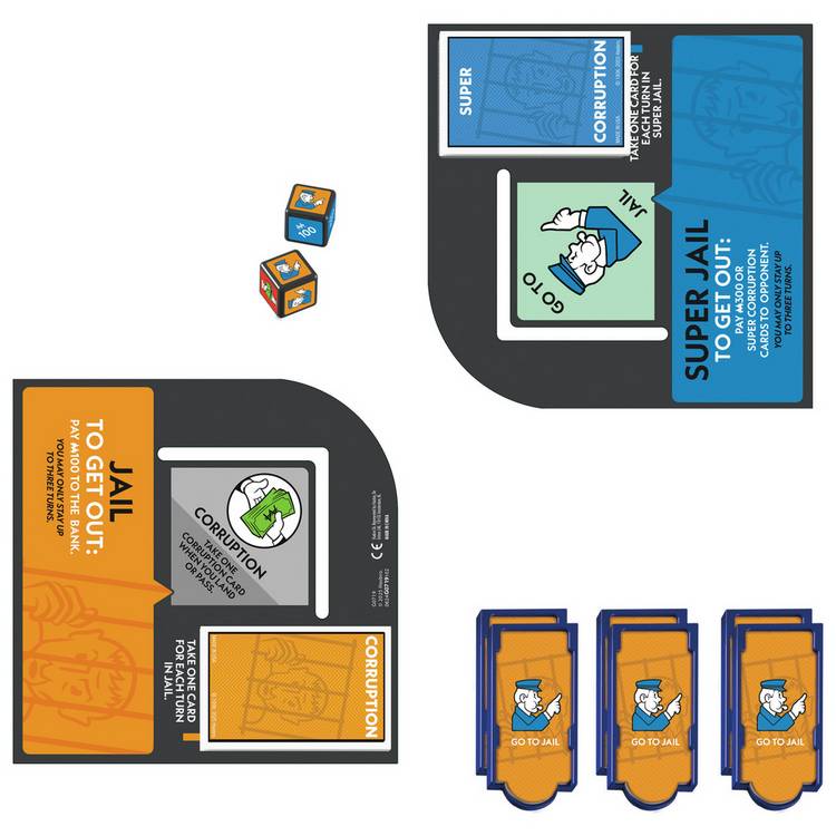 Hasbro Monopoly Go to Jail expansion pack, UK version