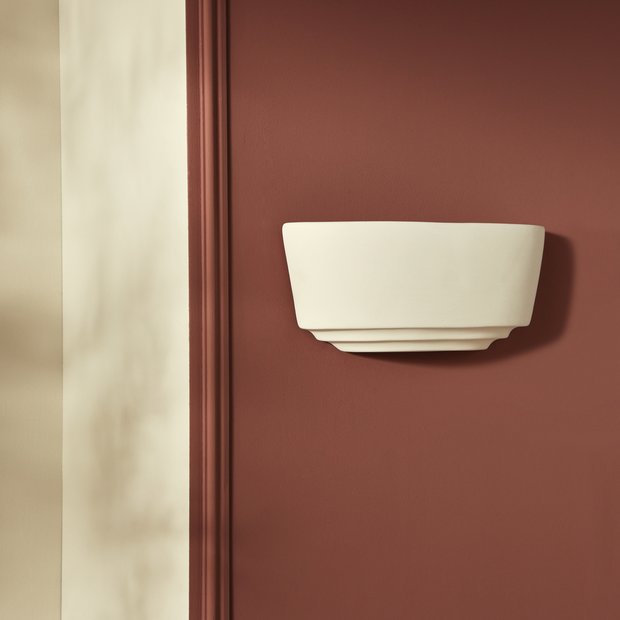 Argos Home white ceramic tiered wall light, UK version