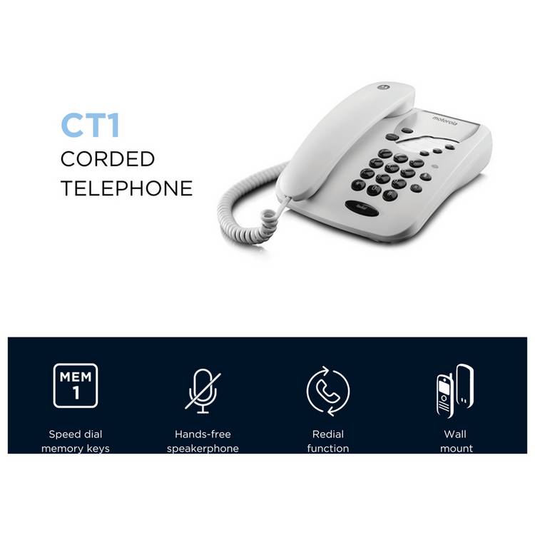 Motorola CT1 corded telephone single handset - British product