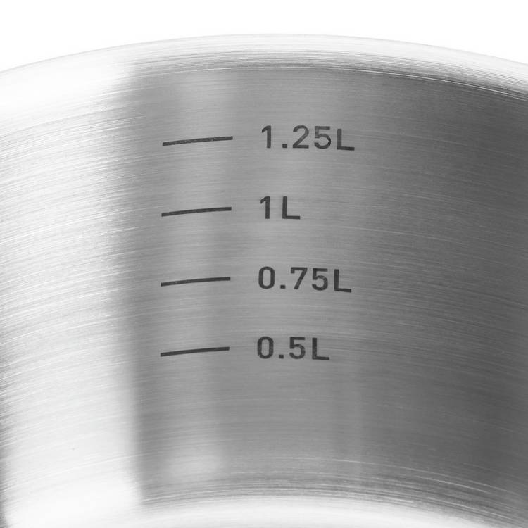 Habitat 16cm brushed stainless steel saucepan (British brand)