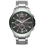 Armani Exchange silver dial chronograph watch, imported from the UK