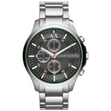 Armani Exchange silver dial chronograph watch, imported from the UK