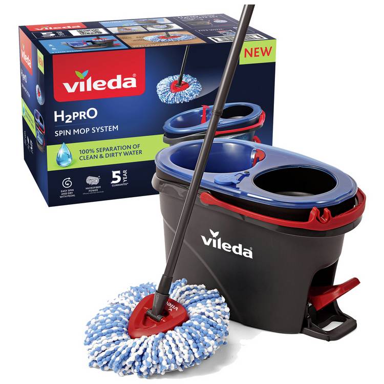 Vileda H2PrO spin mop and bucket set, imported from the UK