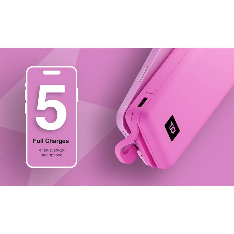 Juice power bank 20000mAh pink, imported from the UK