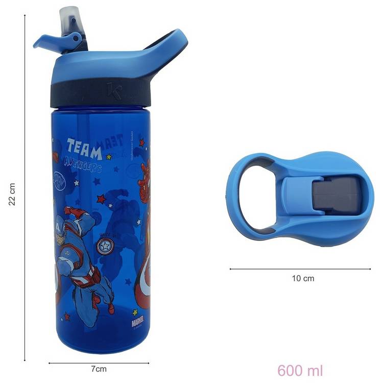 Hox Avengers Blue Sipper water bottle 600ml - British product