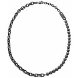 Argos Armani Exchange Men's Gunmetal and Hematite Chain Necklace 50cm- Buy online at McGrocer