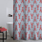Argos Catherine Lansfield Lobster Shower Curtain Red 180cm x 180cm- Buy online at McGrocer