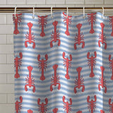 Catherine Lansfield red lobster shower curtain 180x180cm - British product