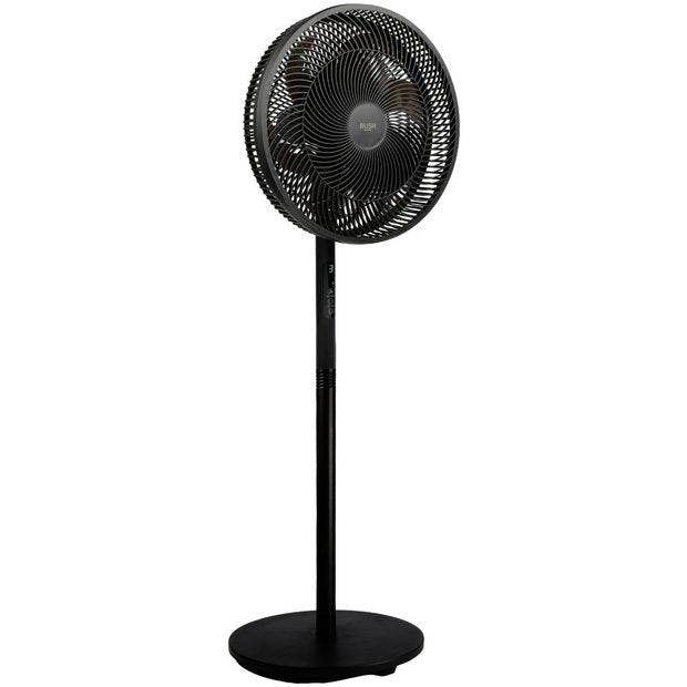 Bush black pedestal fan with remote control 16 inch, imported from the UK
