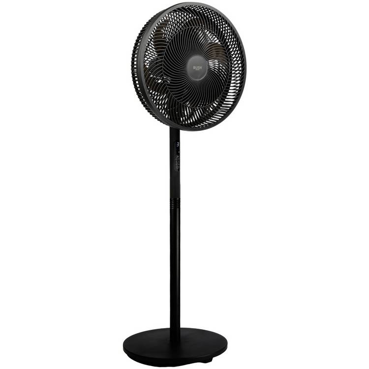 Bush black pedestal fan with remote control 16 inch, imported from the UK