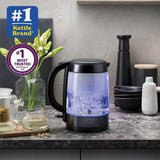 Russell Hobbs illuminated kettle matte black 1.7L, imported from the UK