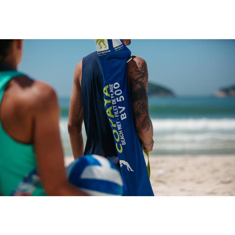 Decathlon 6m beach volleyball set with net and posts, UK version