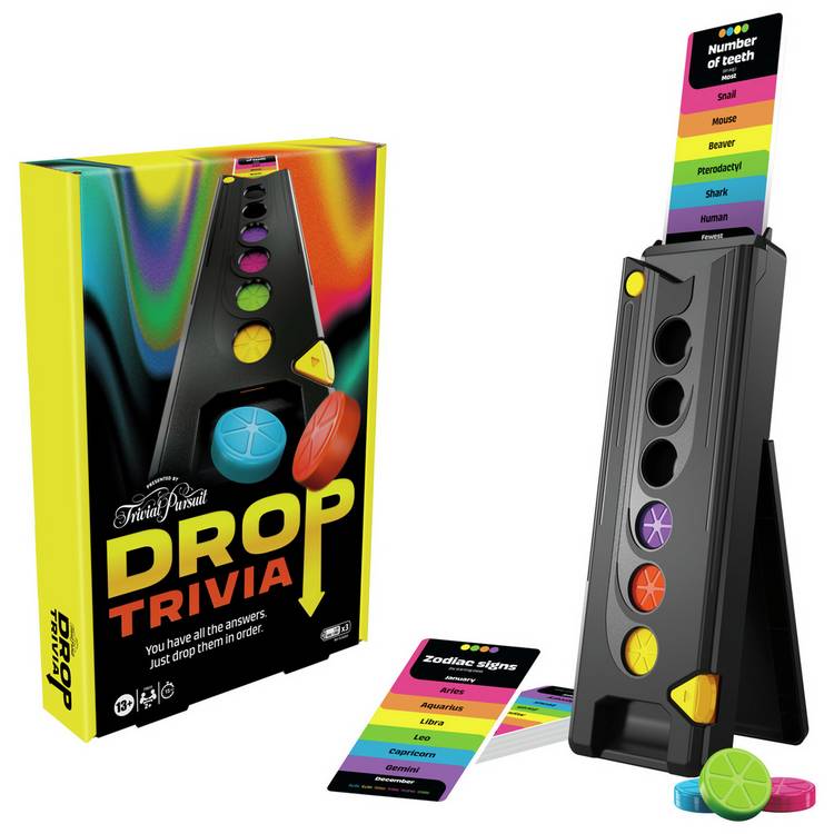 Hasbro Trivial Pursuit Drop trivia game, imported from the UK