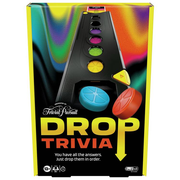 Hasbro Trivial Pursuit Drop trivia game, imported from the UK