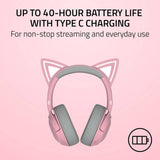 Razer Kraken Kitty V2 wireless gaming headset pink, imported from the UK