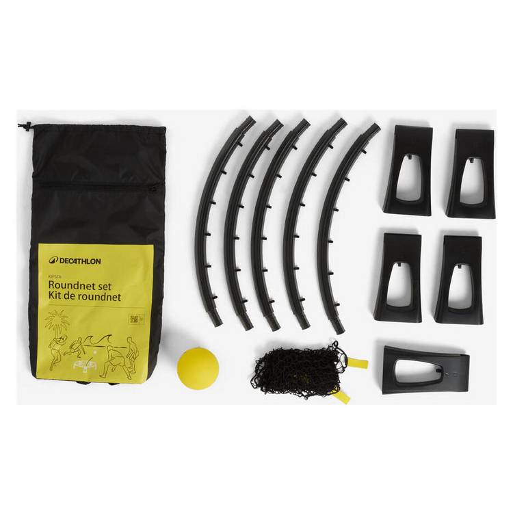 Decathlon roundnet set in Black with net ball and backpack, UK version