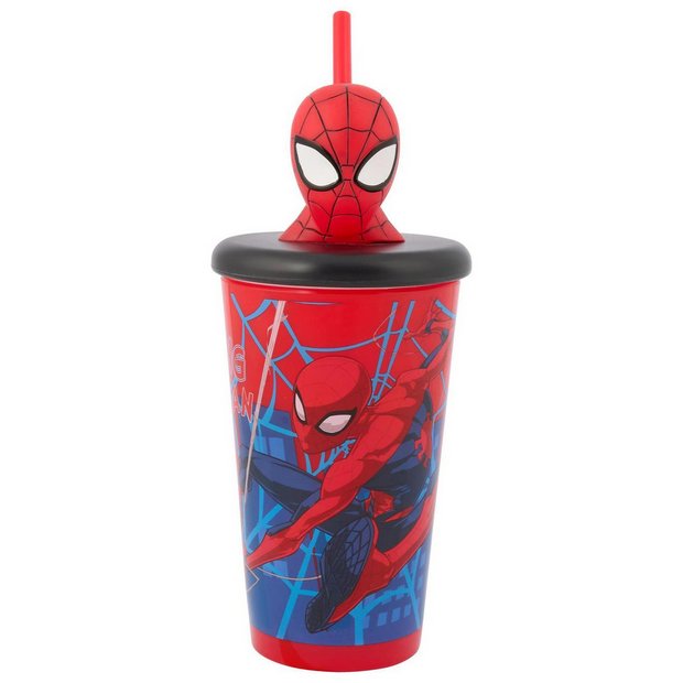 Spider-Man 3D head soda cup blue and red 440ml - British product