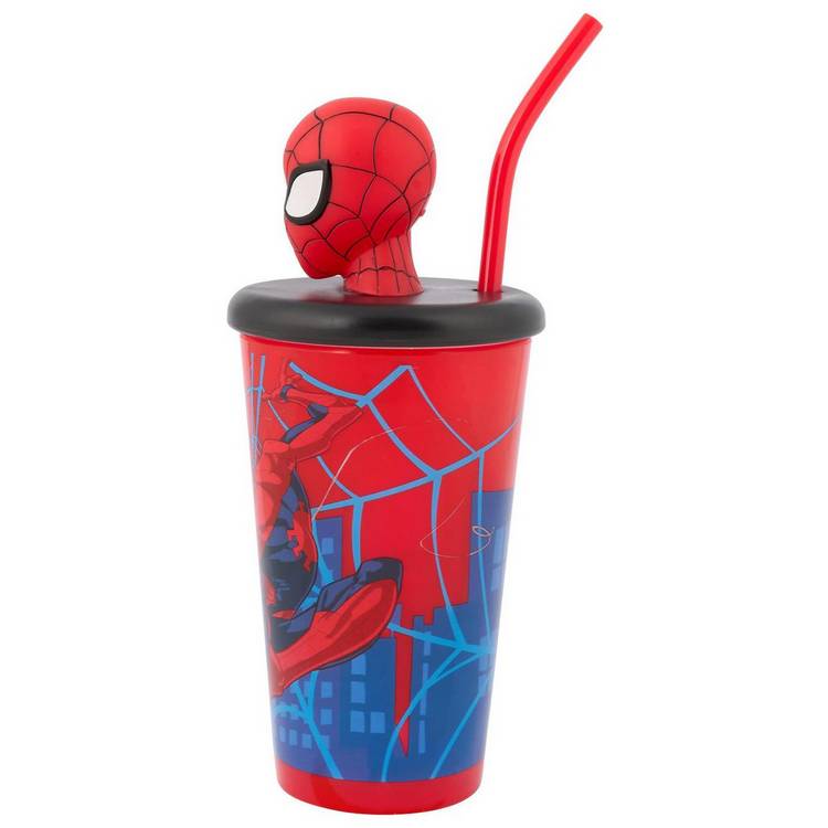 Spider-Man 3D head soda cup blue and red 440ml - British product