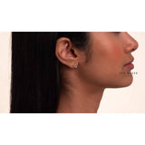 Ted Baker rose gold plated crystal heart stud earrings (British brand)