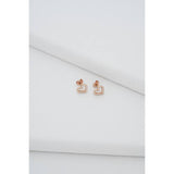 Ted Baker rose gold plated crystal heart stud earrings (British brand)