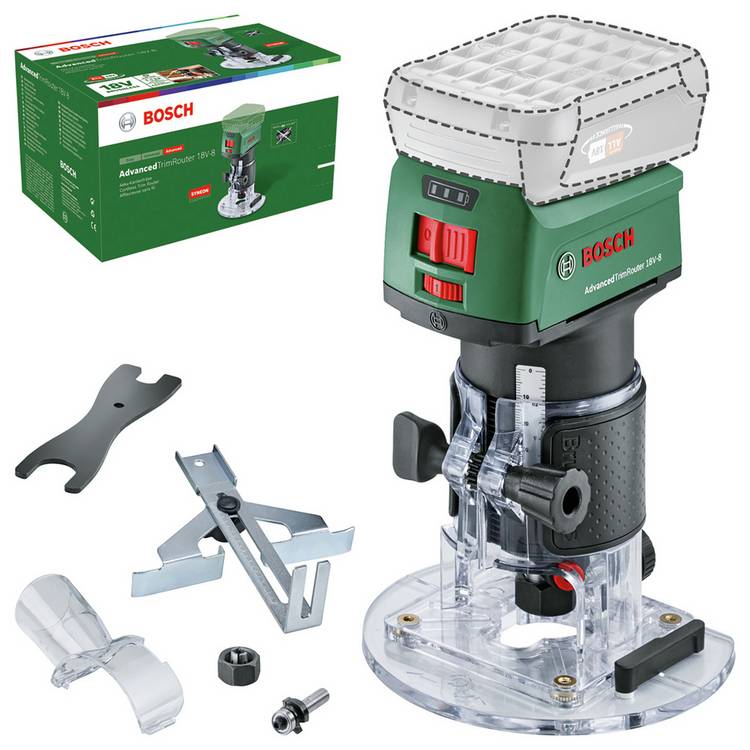 Bosch cordless trim plunge router 18V (British brand)