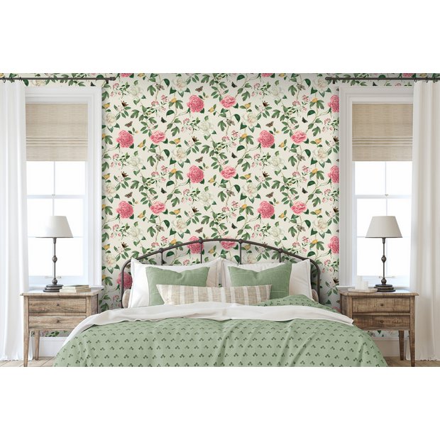 RHS Chinoiserie Charmer Cream wallpaper roll 50cm x 10m (British brand)