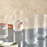 Argos Habitat Wide Ribbed Set of 4 Highball Glasses 350ml- Buy online at McGrocer