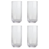 Habitat wide ribbed hi-ball glasses set of 4 350ml, imported from the UK