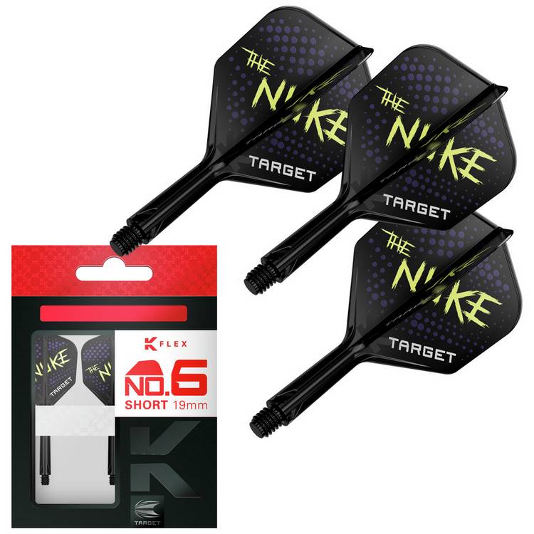 Target Luke Littler K-Flex dart flights and shaft system short (British brand)
