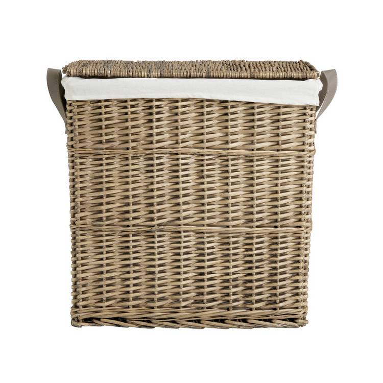 Argos Home two-compartment willow laundry basket 100L (British brand)