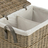Argos Home two-compartment willow laundry basket 100L (British brand)