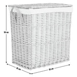 Argos Home two-compartment willow laundry basket 100L (British brand)