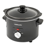Cookworks 1.5L compact slow cooker black, imported from the UK