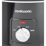 Cookworks 1.5L compact slow cooker black, imported from the UK